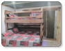 a picture of the interior of our Cub Cabin here at Barker Gap Campground